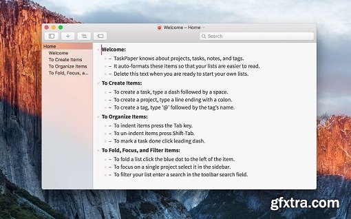 TaskPaper 3.1 (Mac OS X)