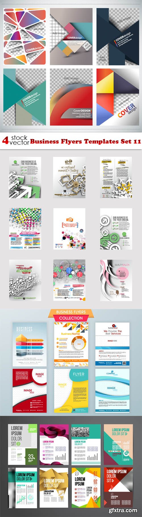 Vectors - Business Flyers Templates Set 11