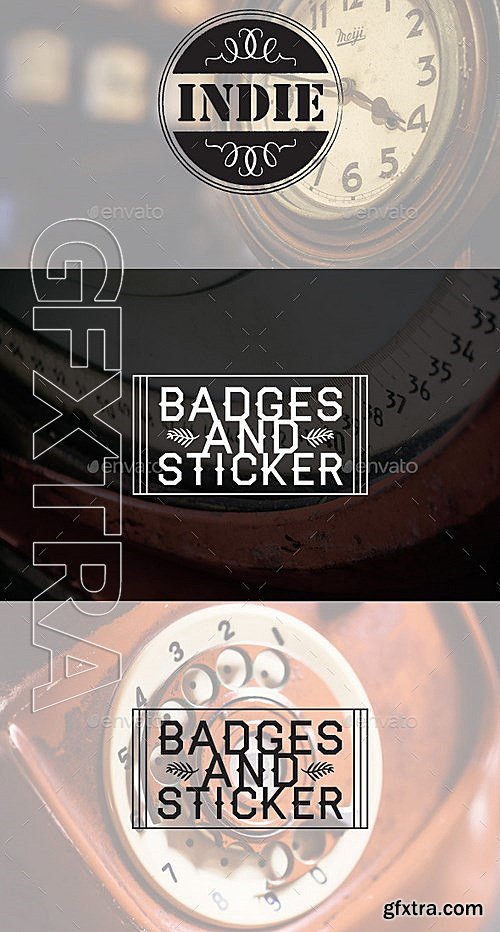 GraphicRiver - 7 Simple Badges and Stickers 12429603