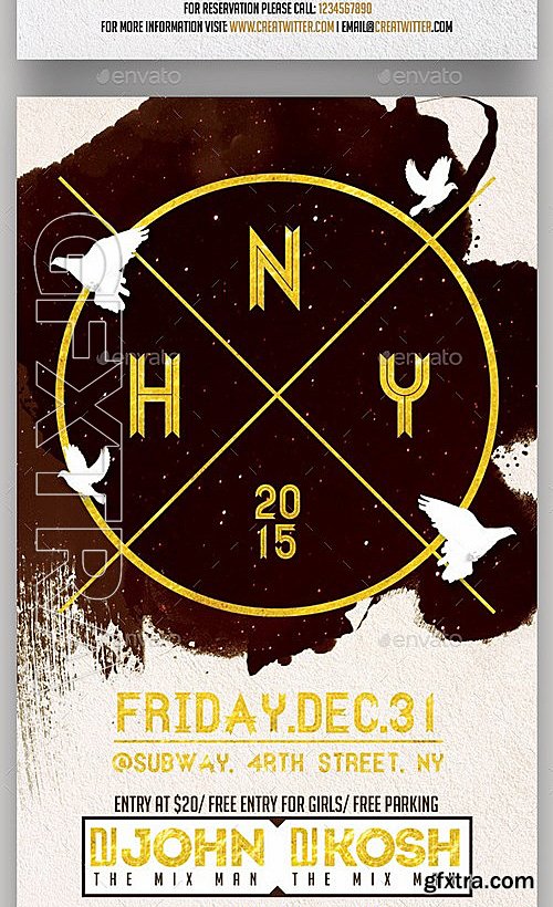 GraphicRiver - New Year Party Flyer 9636859