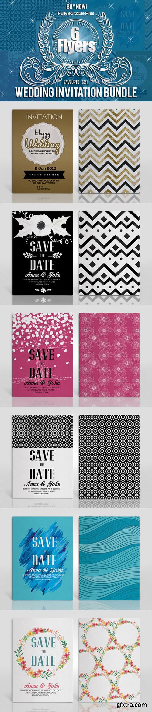 CM - Two Sided Wedding Invitation Bundle 613798