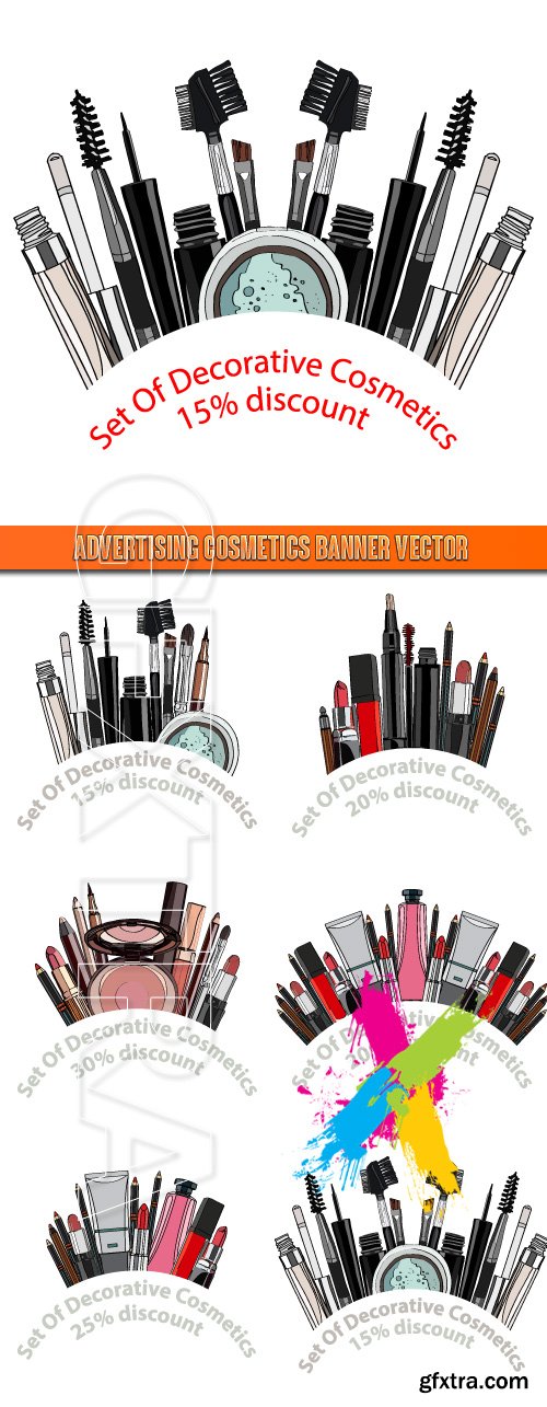 Advertising cosmetics banner vector