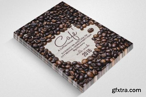 CreativeMarket Cafe Restaurant Flyer Template 608125