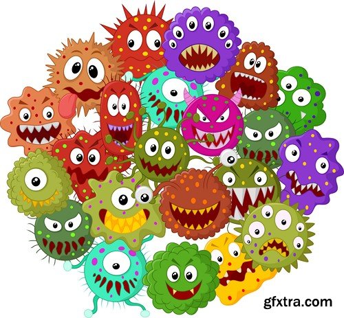 Cartoon stop virus, 8 x UHQ JPEG