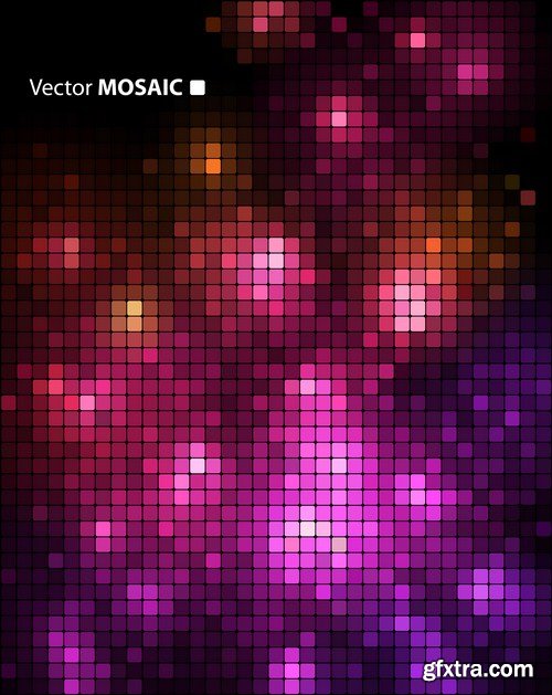 abstract mosaic background 14x EPS