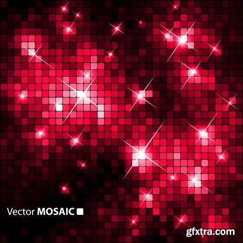 abstract mosaic background 14x EPS