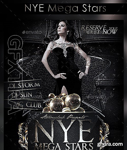 GraphicRiver - NYE Mega Stars 13241715