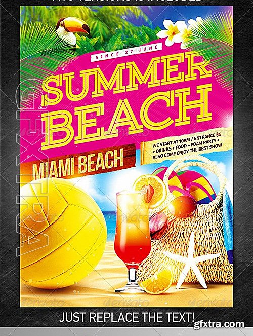 GraphicRiver - Summer beach party flyer 7946557