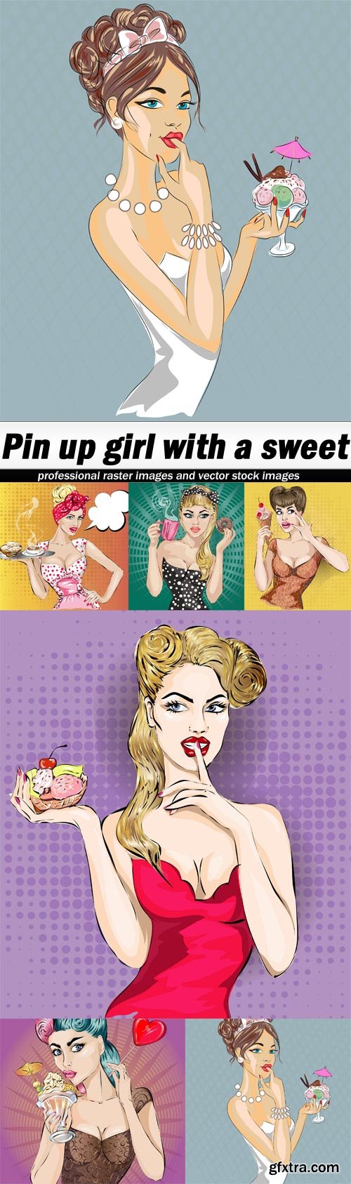 Pin up girl with a sweet