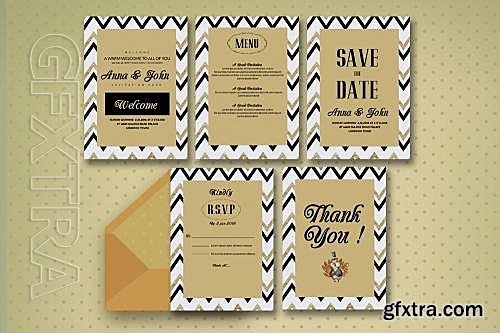 CM - 5 Pages Wedding Invitation Card 610078