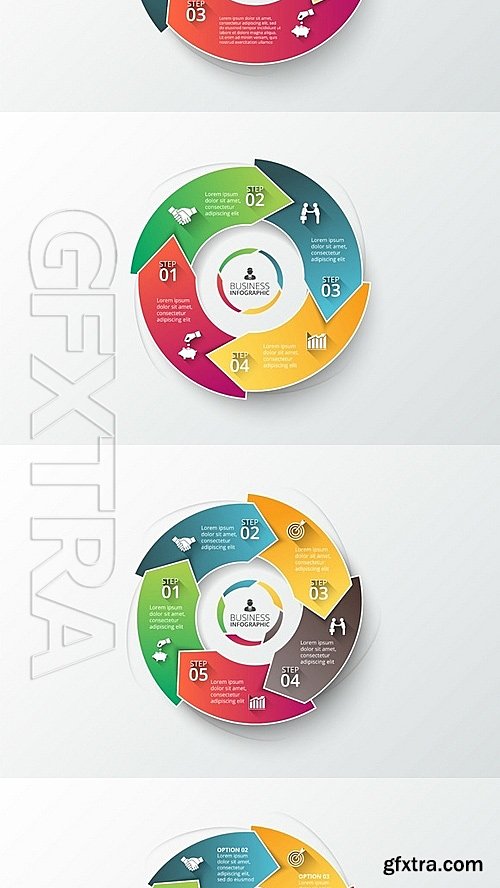 CM - Arrows business infographic template 608990