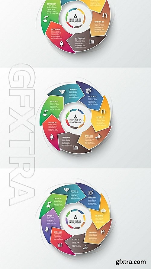 CM - Arrows business infographic template 608990