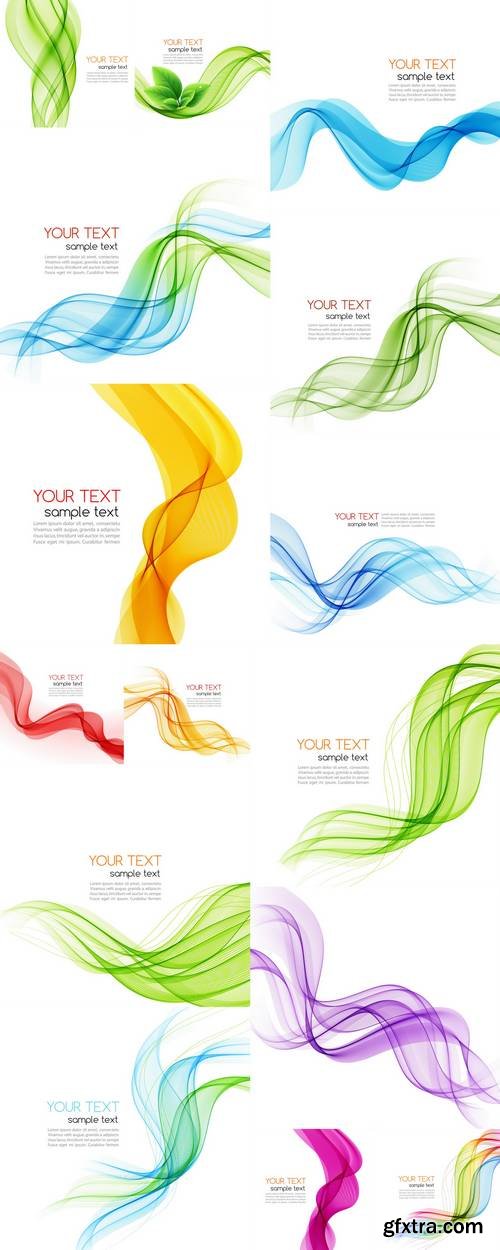 Abstract Color Wave Design Elements &amp; Backgrounds