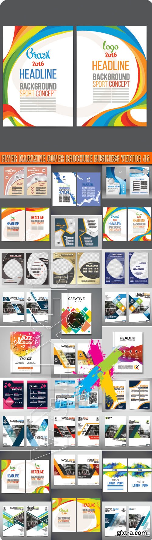 Flyer magazine cover brochure business vector 45