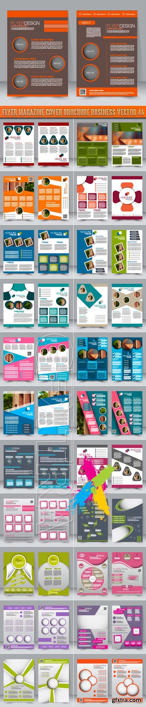 Flyer magazine cover brochure business vector 46