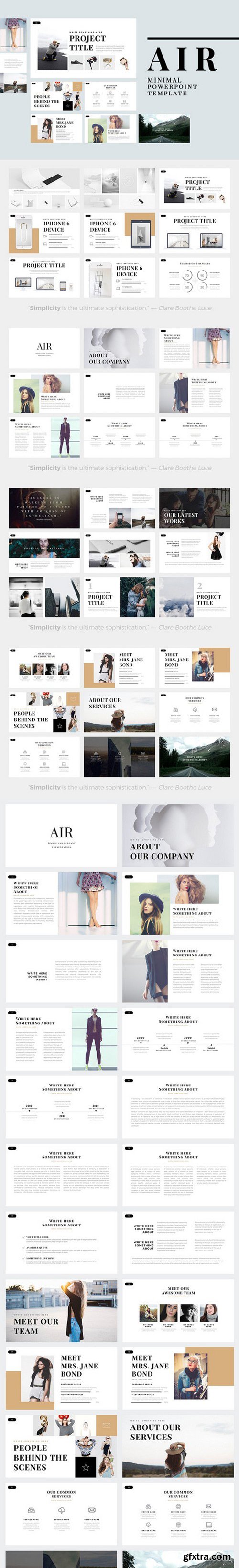 CM - Air Minimal PowerPoint Template 614580