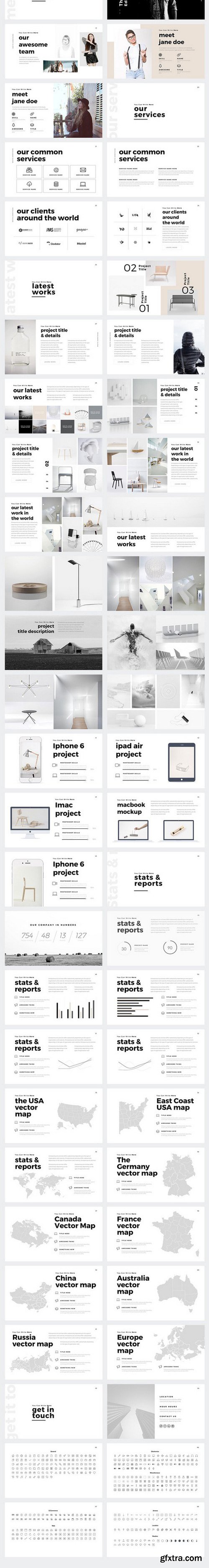 CM - Minus Minimal PowerPoint Template 614617