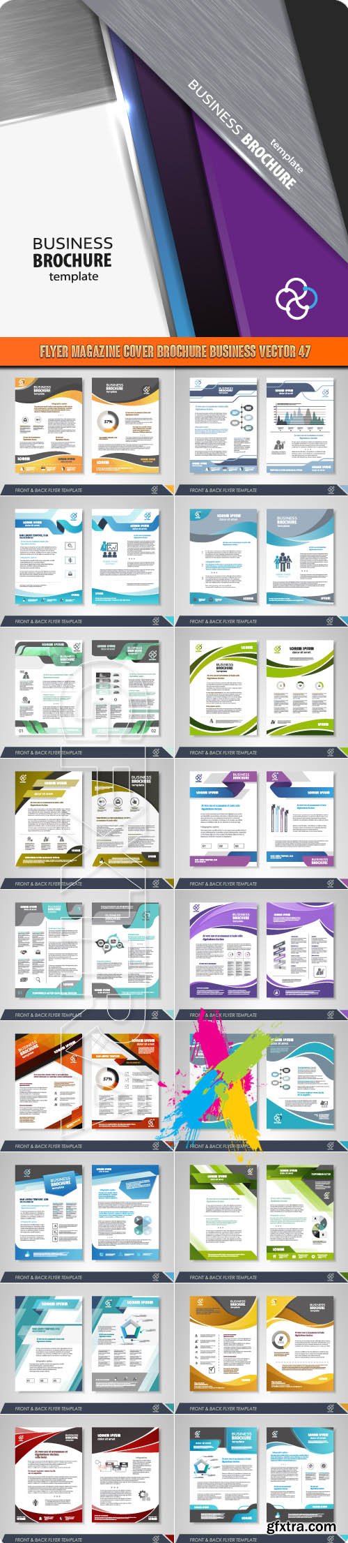 Flyer magazine cover brochure business vector 47