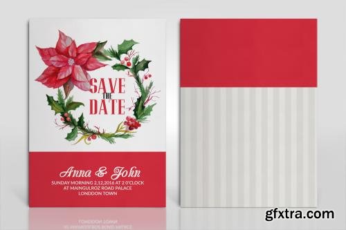 CreativeMarket Two Sided Wedding Invitation Bundle 614597