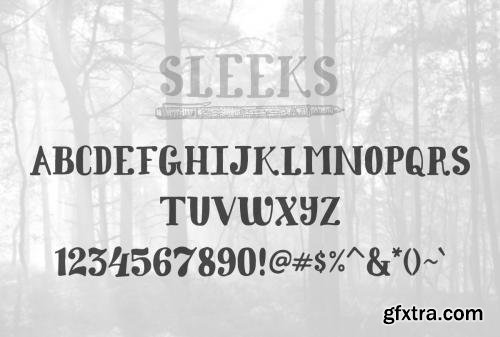 CreativeMarket Sleeks Bold Serif, Hand-Drawn TTF 584317