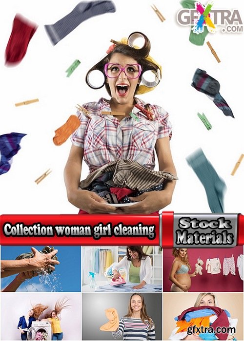 Collection People woman girl cleaning wipes clean clothes 25 HQ Jpeg