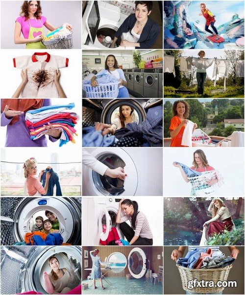 Collection People woman girl cleaning wipes clean clothes 25 HQ Jpeg