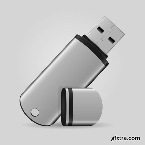 Collection of flash drive technology 25 EPS