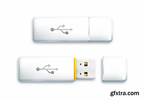 Collection of flash drive technology 25 EPS