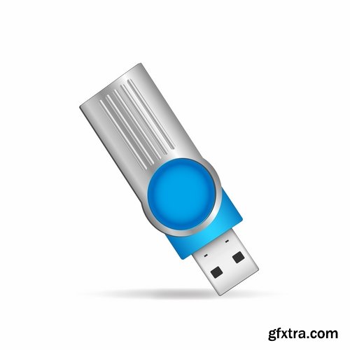 Collection of flash drive technology 25 EPS