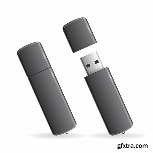 Collection of flash drive technology 25 EPS