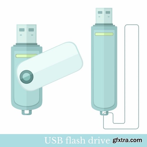 Collection of flash drive technology 25 EPS