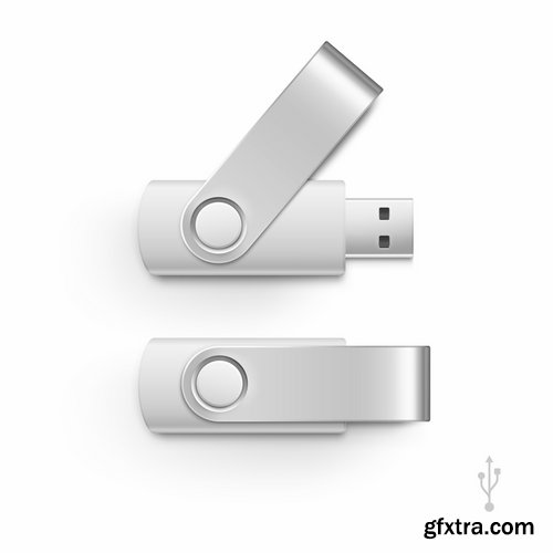 Collection of flash drive technology 25 EPS