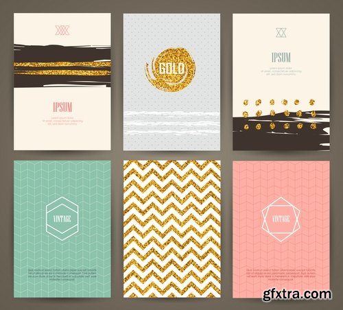 Collection of banner flyer background is a template sticker 25 EPS