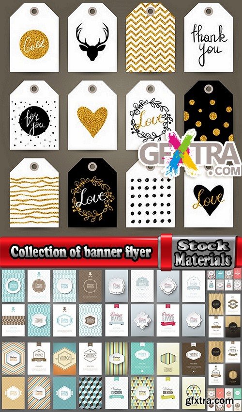 Collection of banner flyer background is a template sticker 25 EPS