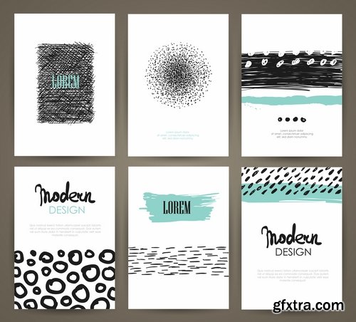 Collection of banner flyer background is a template sticker 25 EPS