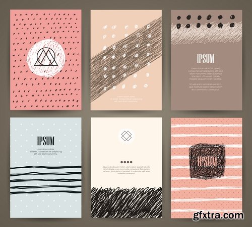 Collection of banner flyer background is a template sticker 25 EPS