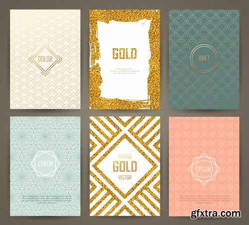 Collection of banner flyer background is a template sticker 25 EPS