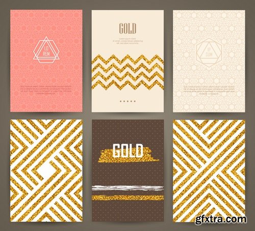 Collection of banner flyer background is a template sticker 25 EPS