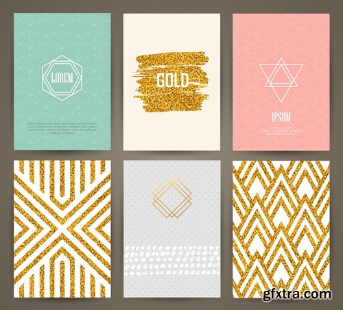 Collection of banner flyer background is a template sticker 25 EPS