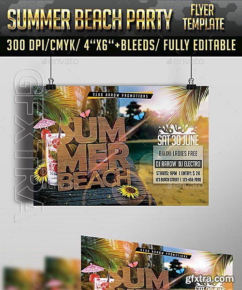 GraphicRiver - Summer Beach Party Flyer Template 11538625