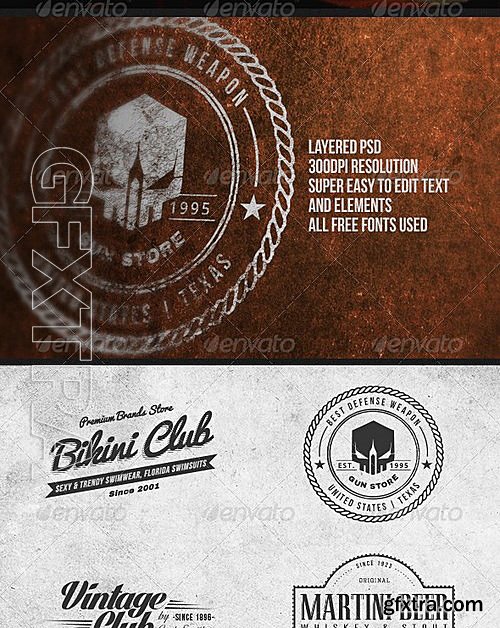 GraphicRiver - Vintage Logo Labels Vol 2 5171839