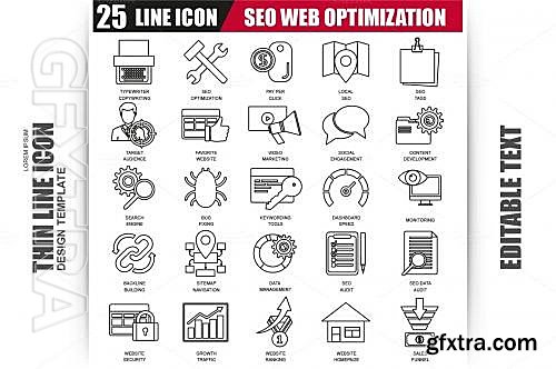 CM - Thin Line Seo Icons 609856