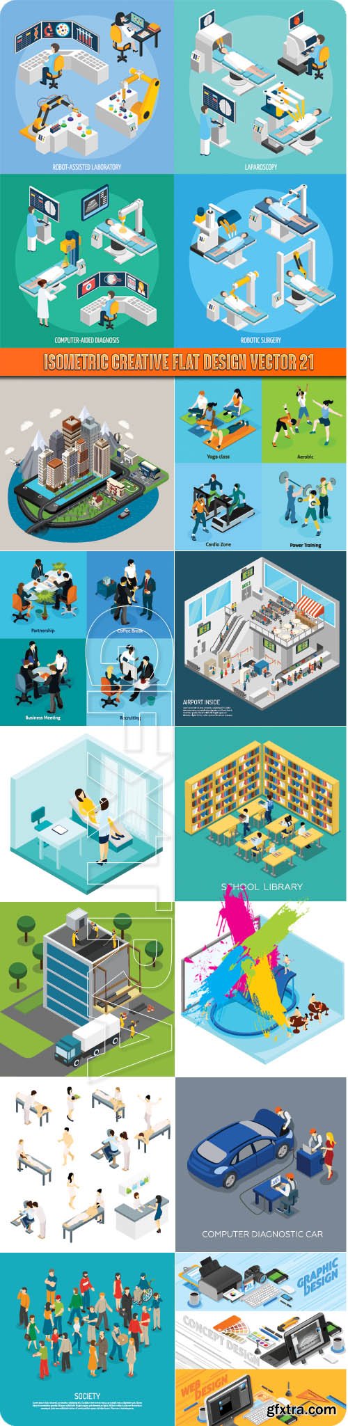 Isometric creative flat design vector 21