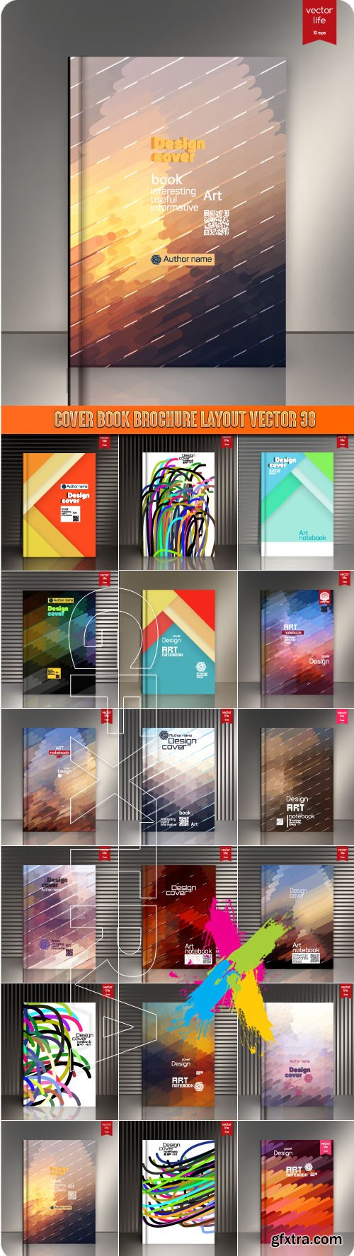 Cover book brochure layout vector 38