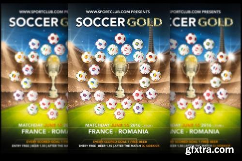 CreativeMarket France 2016 Euro Soccercup 557634