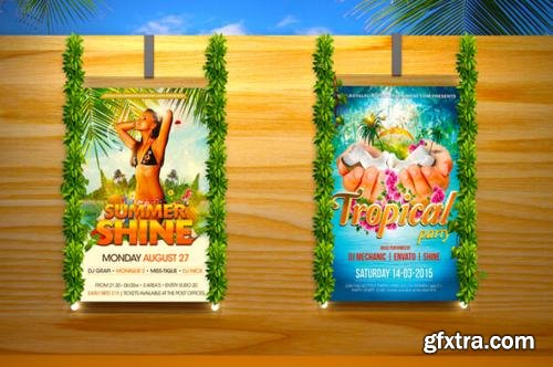 CreativeMarket Summer Poster Mockup 512457