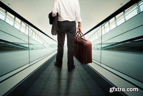 Collection a businessman man man on the escalator stairs 25 HQ Jpeg