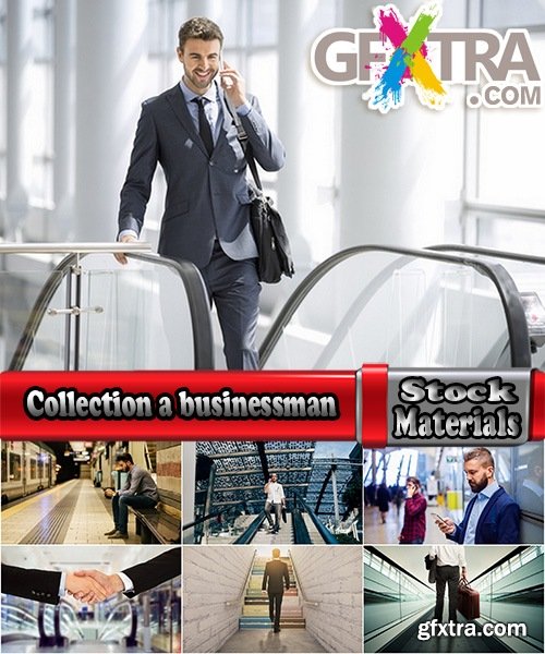 Collection a businessman man man on the escalator stairs 25 HQ Jpeg