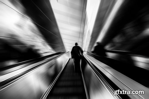 Collection a businessman man man on the escalator stairs 25 HQ Jpeg