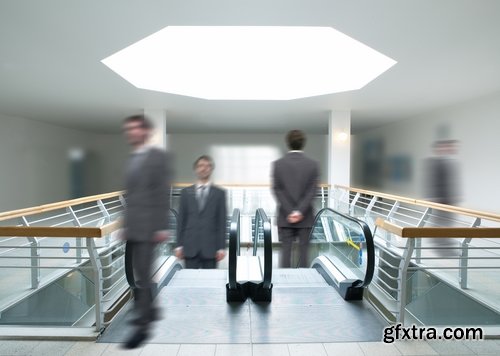 Collection a businessman man man on the escalator stairs 25 HQ Jpeg